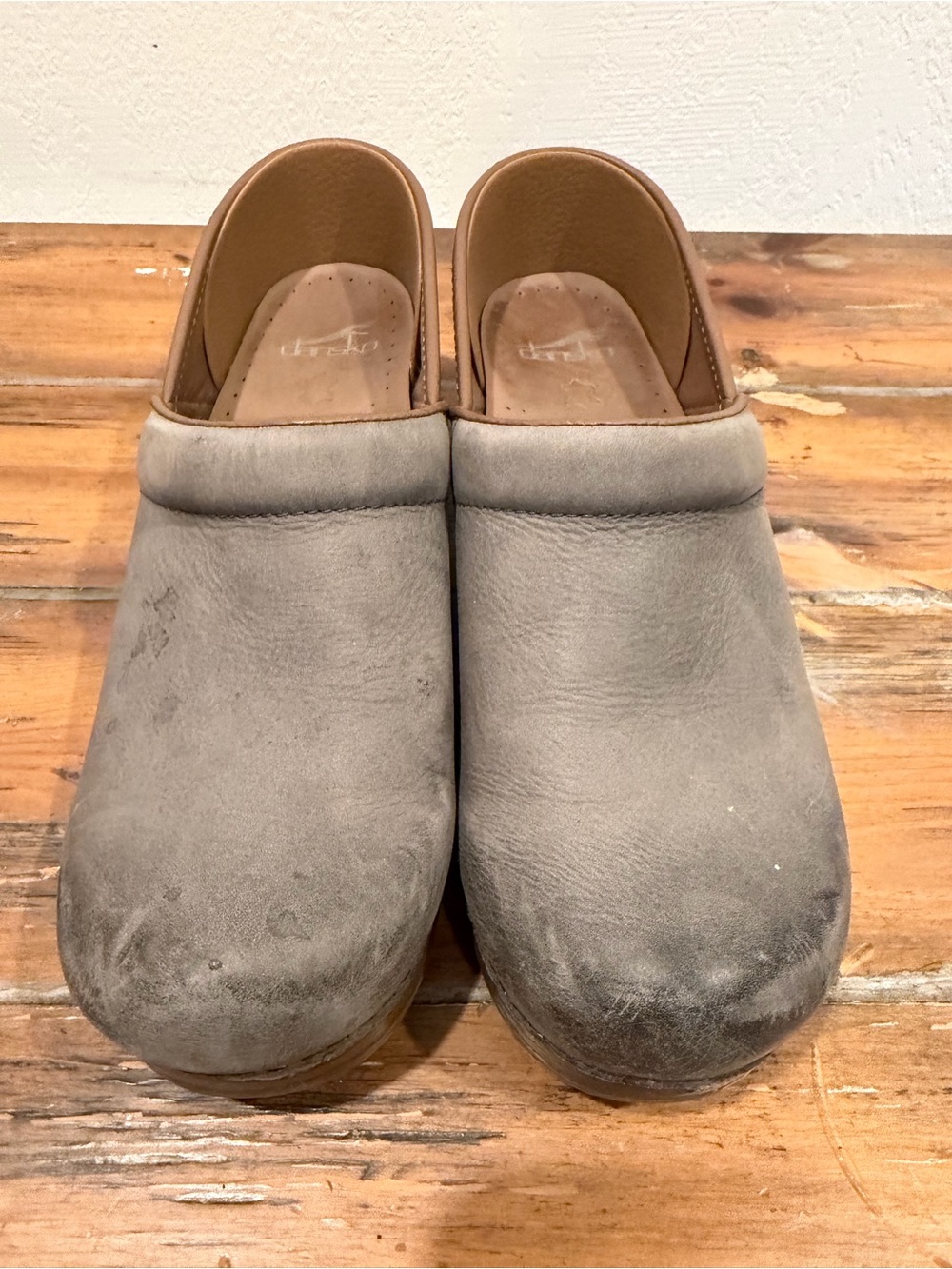 Dansko Gray Suede Slip-On Women's Clogs | 39